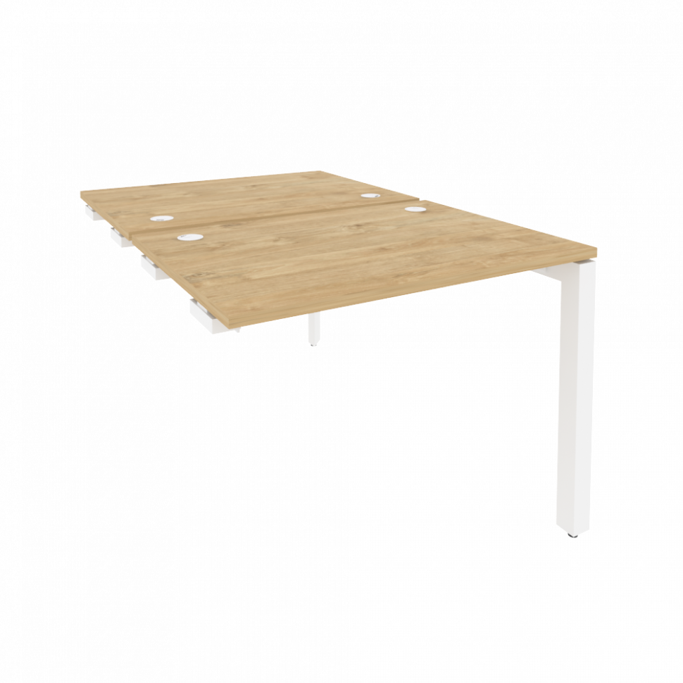 Onix Стол-приставка двойной на П-образном м/к к опорным элем. O.MP-D.SPR-1.7 Тиквуд Светлый/Металл Б