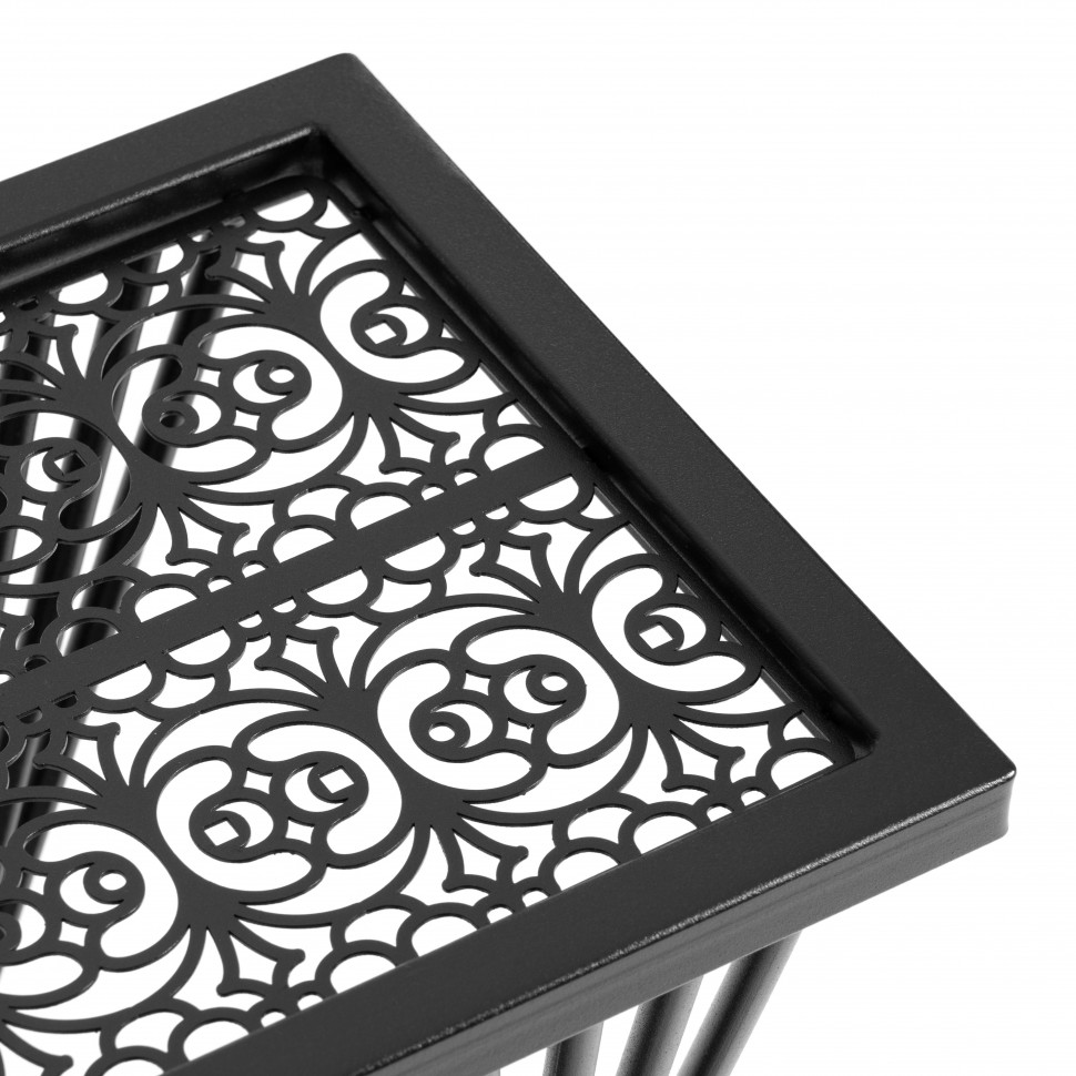 Кофейный стол/подставка Osteria/Остерия металл, черный, 25,5х25,5х59 см