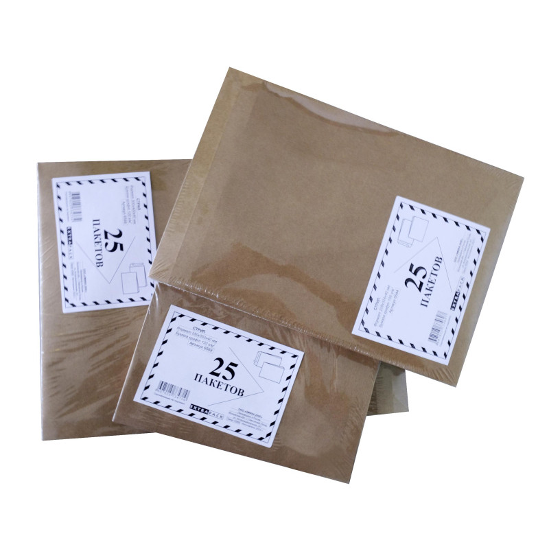 Пакет в упаковке Крафт С4 стрип Extrapack 229х324 100г 25шт/уп/6544