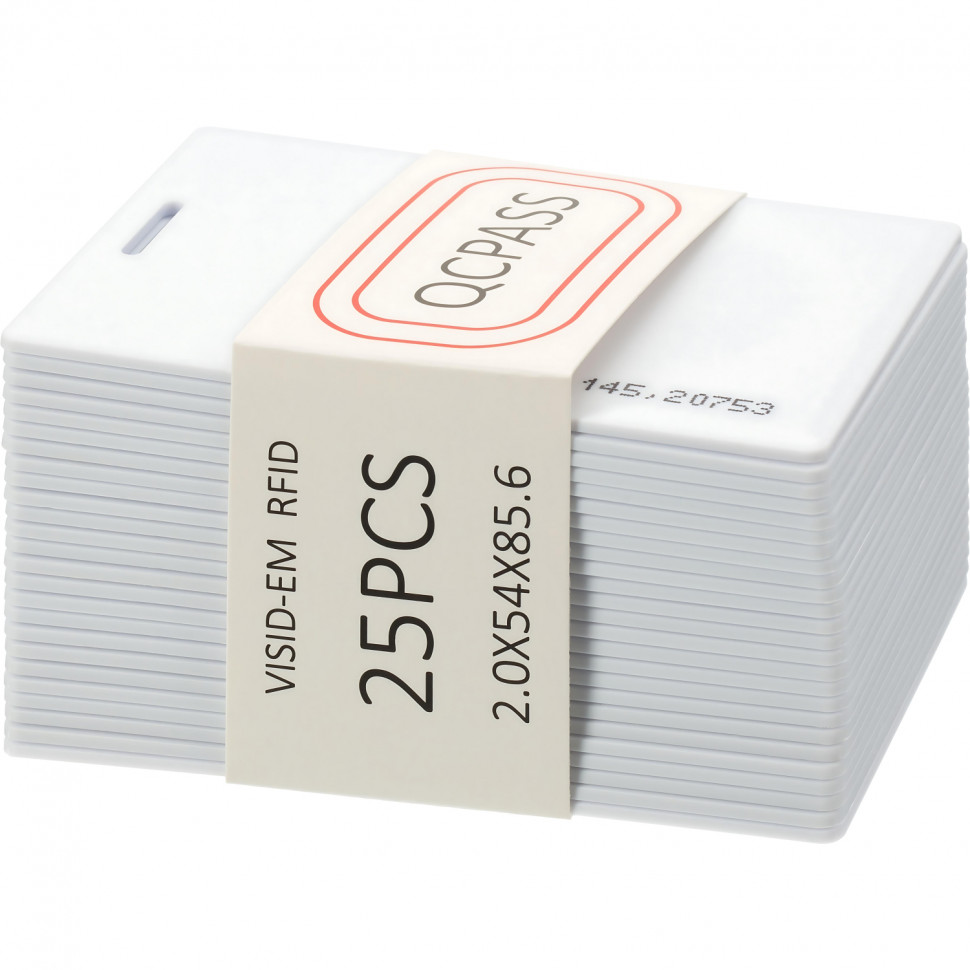 Карта бесконтактная Bigtech EM-Marine толст чтен с прорез,с номер 100шт/уп