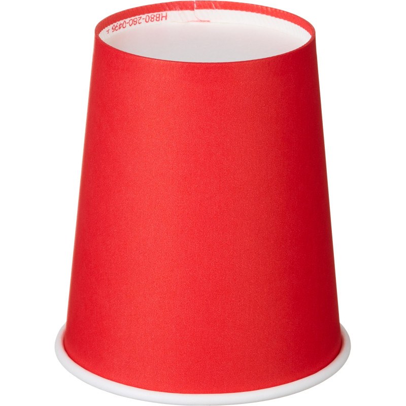 Стакан одноразовый бум 1-сл. d-80мм 250мл красный КОМУС 1500шт/кор