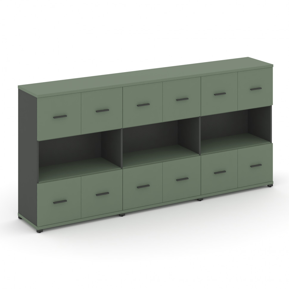 Concept Шкаф 3 широкие секции, 3 ниши CN.STS-335 A Кобо/Антрацит/Металл Антрацит 2500*420*1186 Concept Шкаф 3 широкие секции, 3 ниши CN.STS-335 A Кобо/Антрацит/Металл Антрацит 2500*420*1186