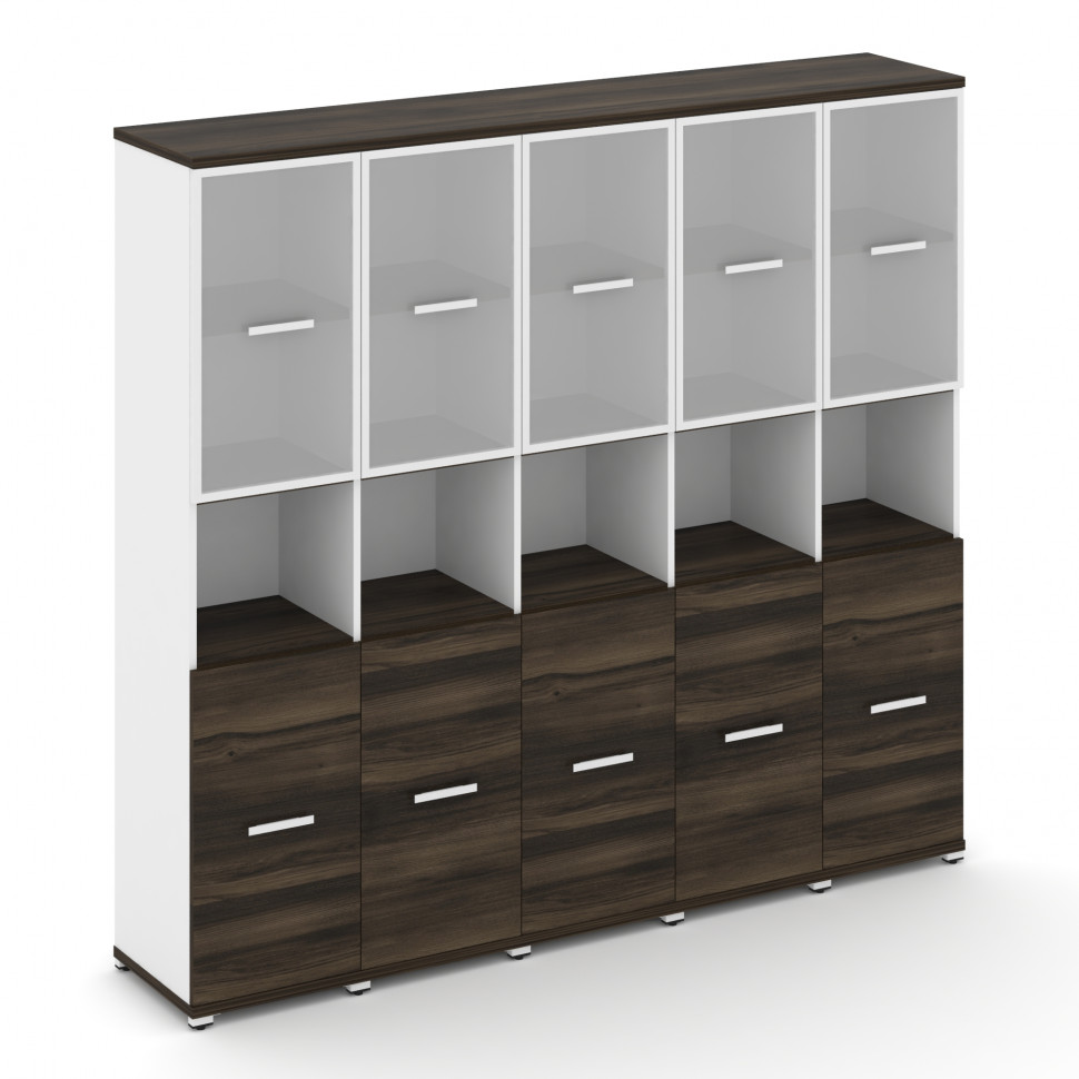 Concept Шкаф 5 узких секций, 5 ниш CN.STU-553 RMW W Дуб Мали/Белый Бриллиант/Металл Белый/Сатин 2084 Concept Шкаф 5 узких секций, 5 ниш CN.STU-553 RMW W Дуб Мали/Белый Бриллиант/Металл Белый/Сатин 2084