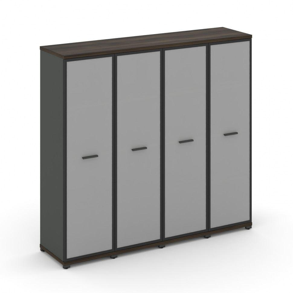 Concept Шкаф 4 узкие секции, 4 ниши CN.STU-446 RMB A Дуб Мали/Антрацит/Металл Антрацит/Сатин 1668*42