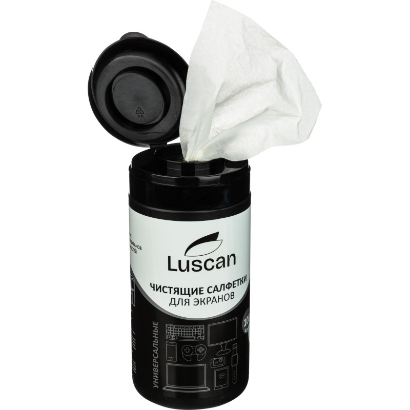 Салфетки д/экранов Luscan, туба, 100 шт, XXL, 13х20