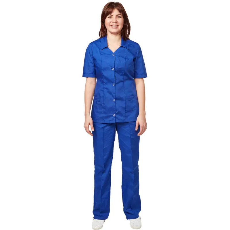Костюм для горничных и уборщиц женский у12-КБР василек (р.48-50)р.158-164