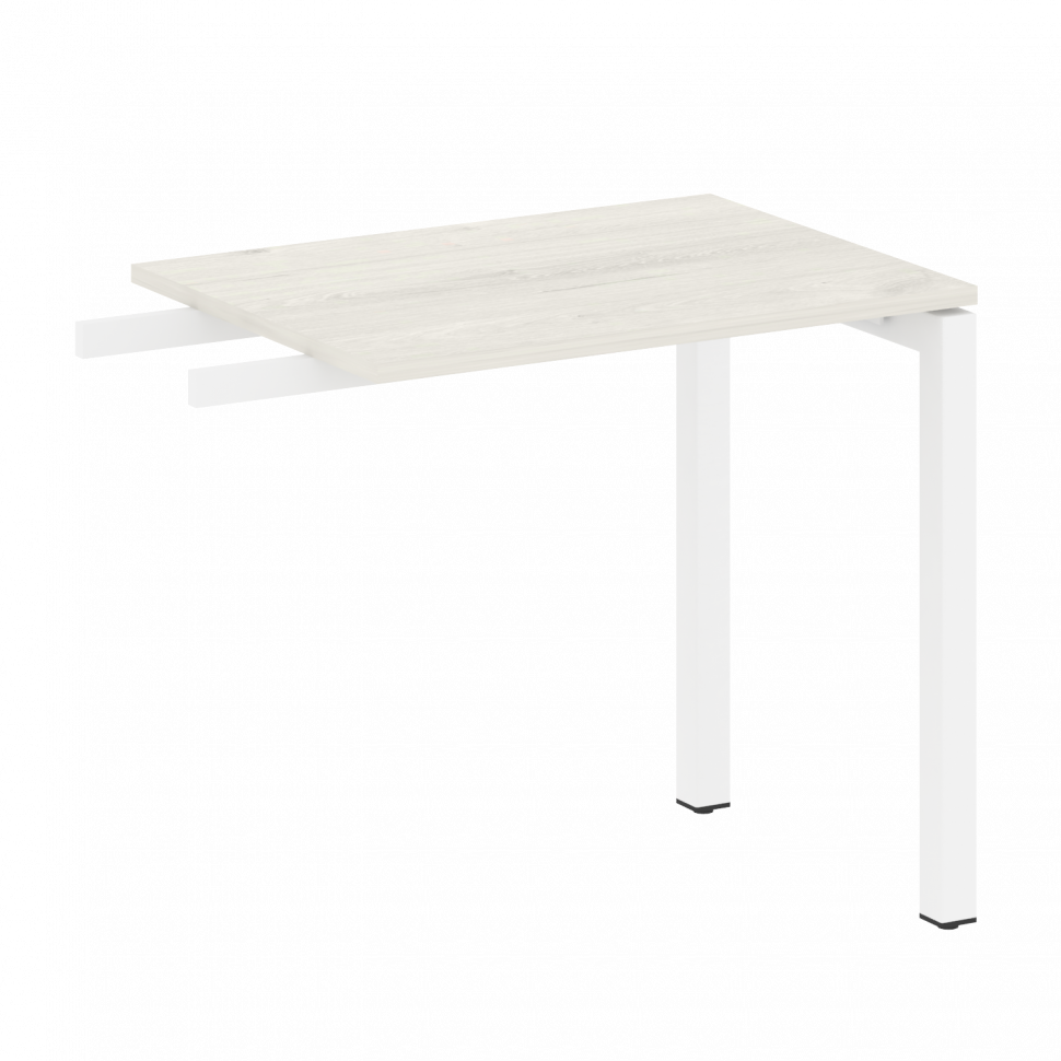 Metal System Quattro Приставной элемент на П-образном м/к 50БП.ПР-2 Дуб Наварра/Металл Белый 800*600