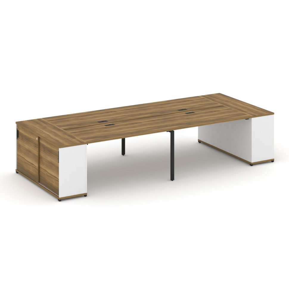 Concept Рабочая станция с опорными шкафами-купе CN.DRS-279 B Сандал Янтарный/Белый Бриллиант/Металл Concept Рабочая станция с опорными шкафами-купе CN.DRS-279 B Сандал Янтарный/Белый Бриллиант/Металл