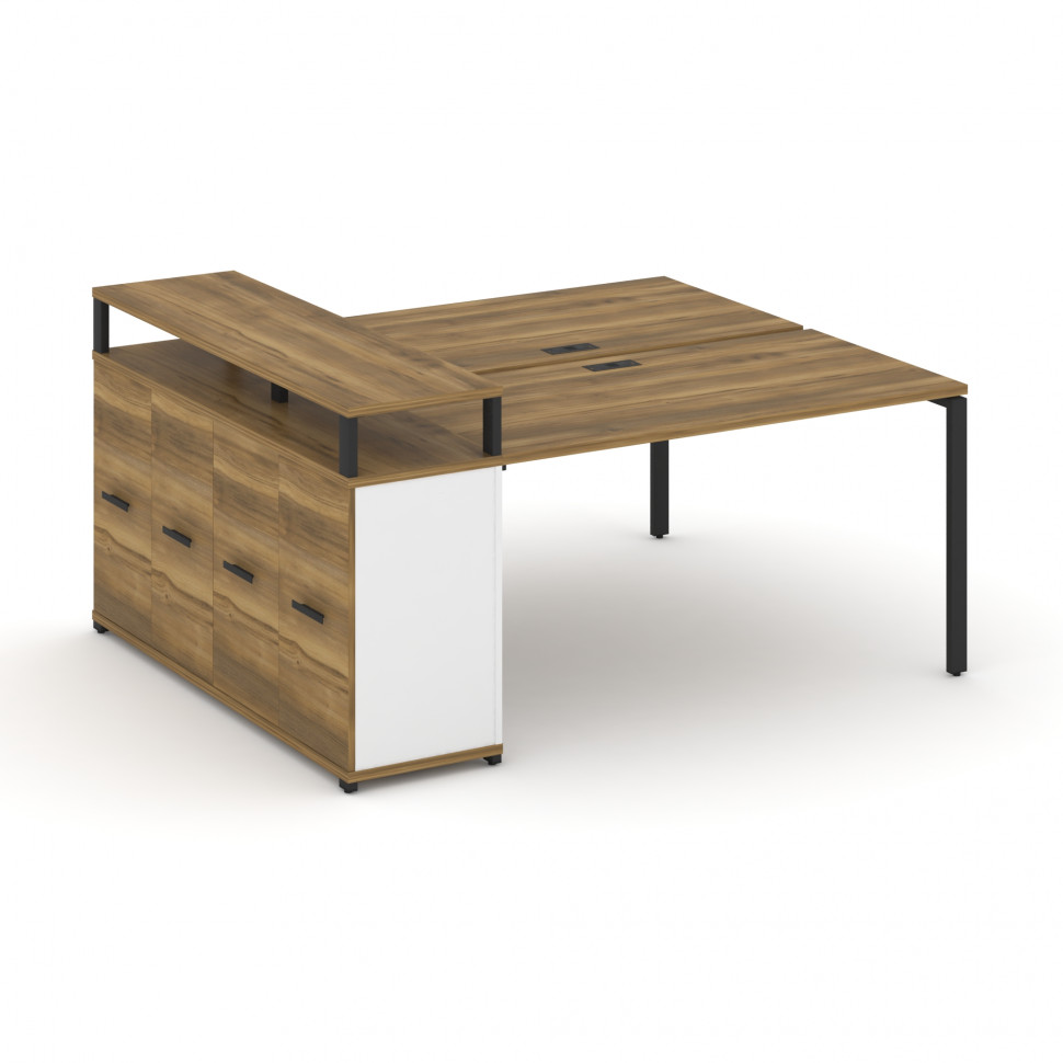 Concept Рабочая станция с опорным распаш. шкафом с верх. горизонтом  CN.DRS-223 B Сандал Янтарный/Бе