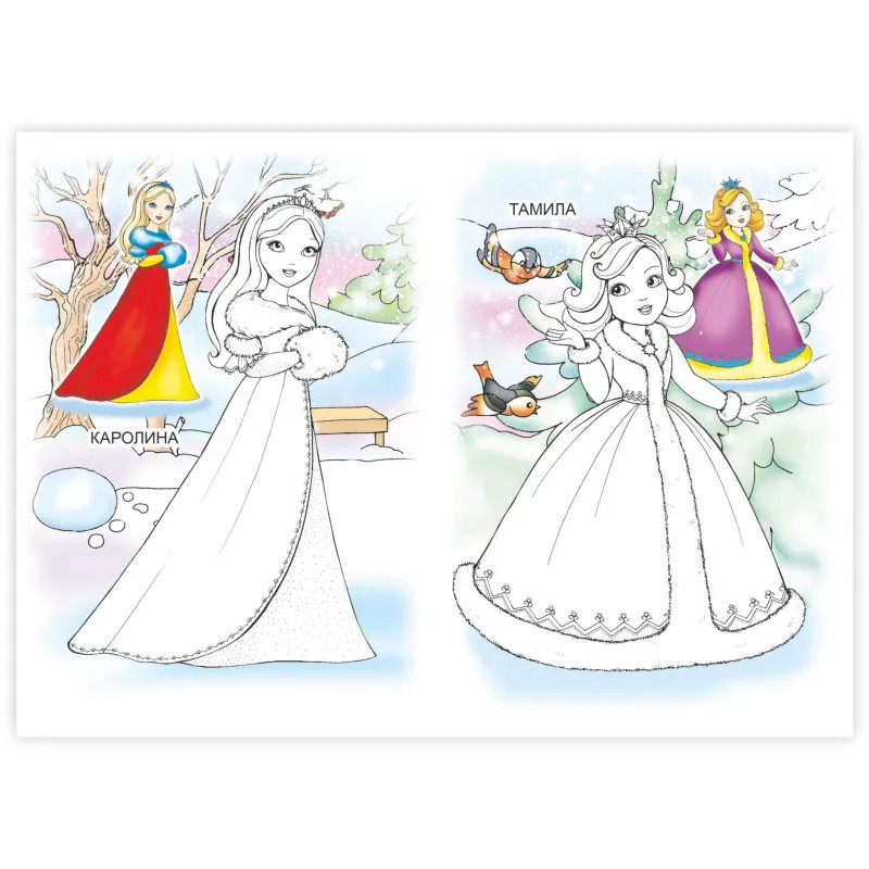 Раскраска для девочек с образцами А5, набор 3шт, 9785912889660