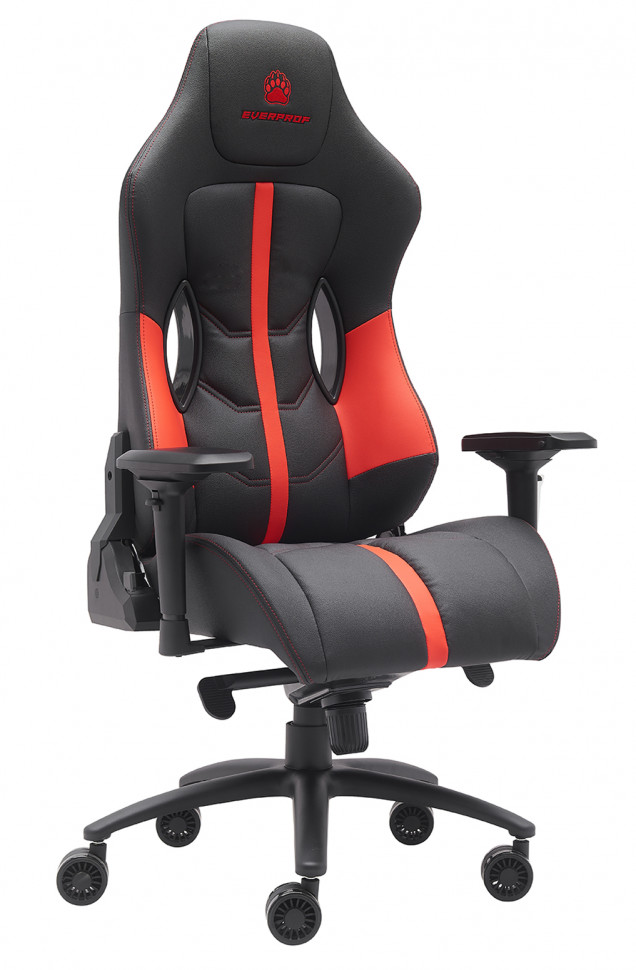 Геймерское кресло Everprof Jaguar (Ягуар) Экокожа Красный