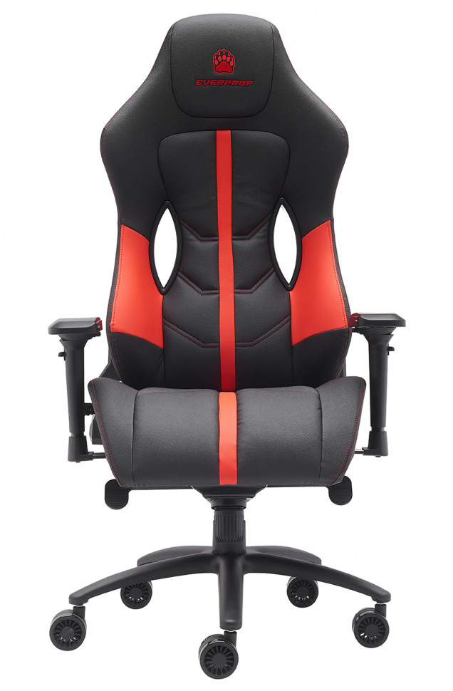 Геймерское кресло Everprof Jaguar (Ягуар) Экокожа Красный