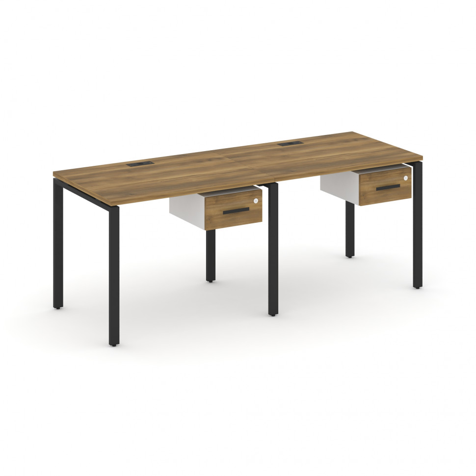 Concept Рабочая станция односторонняя с подвес. тумбами 2 места CN.ORS-109 B Сандал Янтарный/Белый Б Concept Рабочая станция односторонняя с подвес. тумбами 2 места CN.ORS-109 B Сандал Янтарный/Белый Б