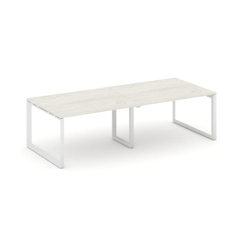 Style Project Стол переговорный SN-59O.SPRG-044.3 Дуб Наварра/Металл Белый 3160*1180*750