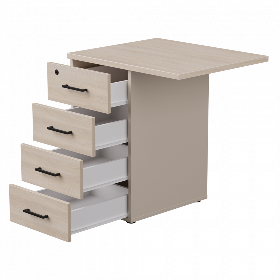 Тумба приставная Everprof EVO (ЭВО) с топом 710х600x755 Кашемир/Дуб Соната