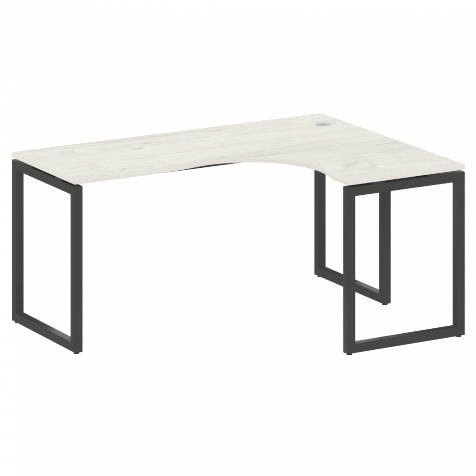 Metal System Quattro Стол криволинейный правый на О-образном м/к 40БО.СА-4 (R) Дуб Наварра/Металл Ан