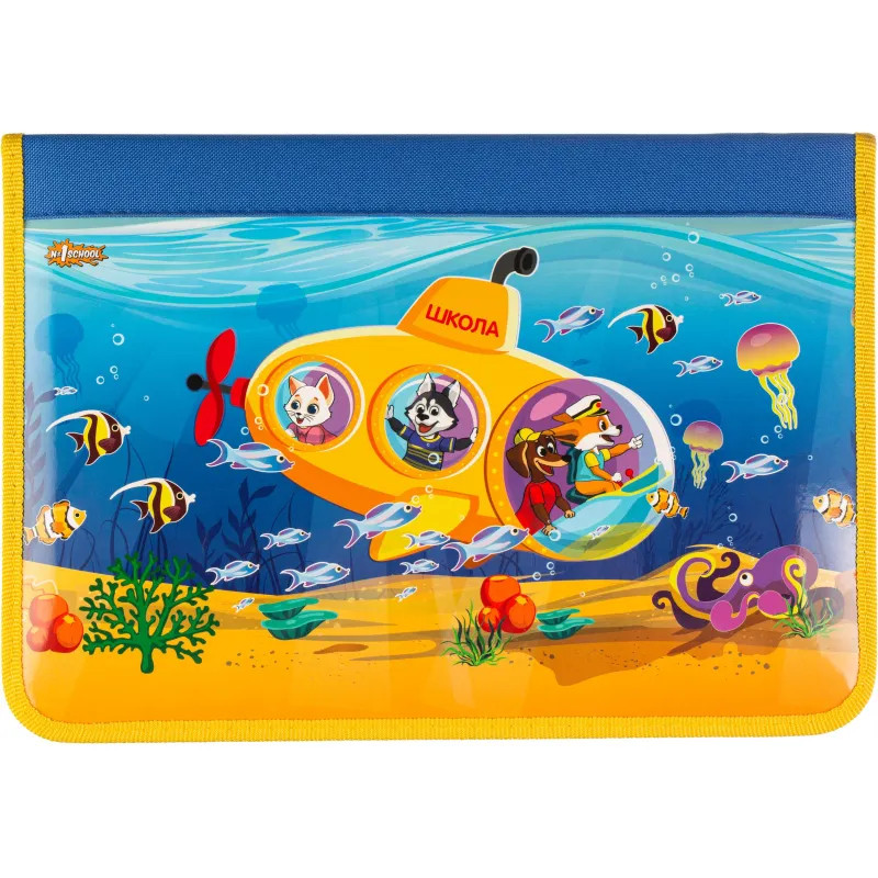 Папка для труда Шустрики, А4,резинки,ткань/ламин.,340х235х30,ПТ-Р4