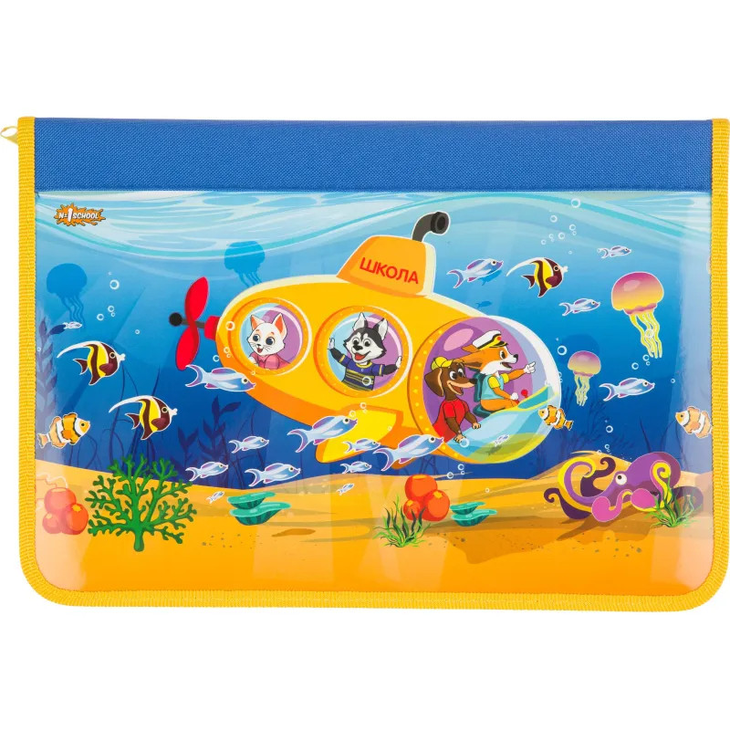 Папка для труда Шустрики, А4,резинки,ткань/ламин.,340х235х30,ПТ-Р4