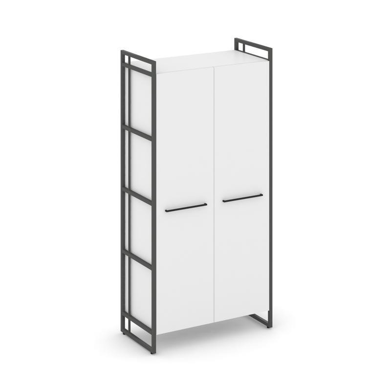 Rift Шкаф 4 ниши широкий RF.SS-41 Белый Бриллиант/Металл Антрацит/Черный Ручки 798*396*1648