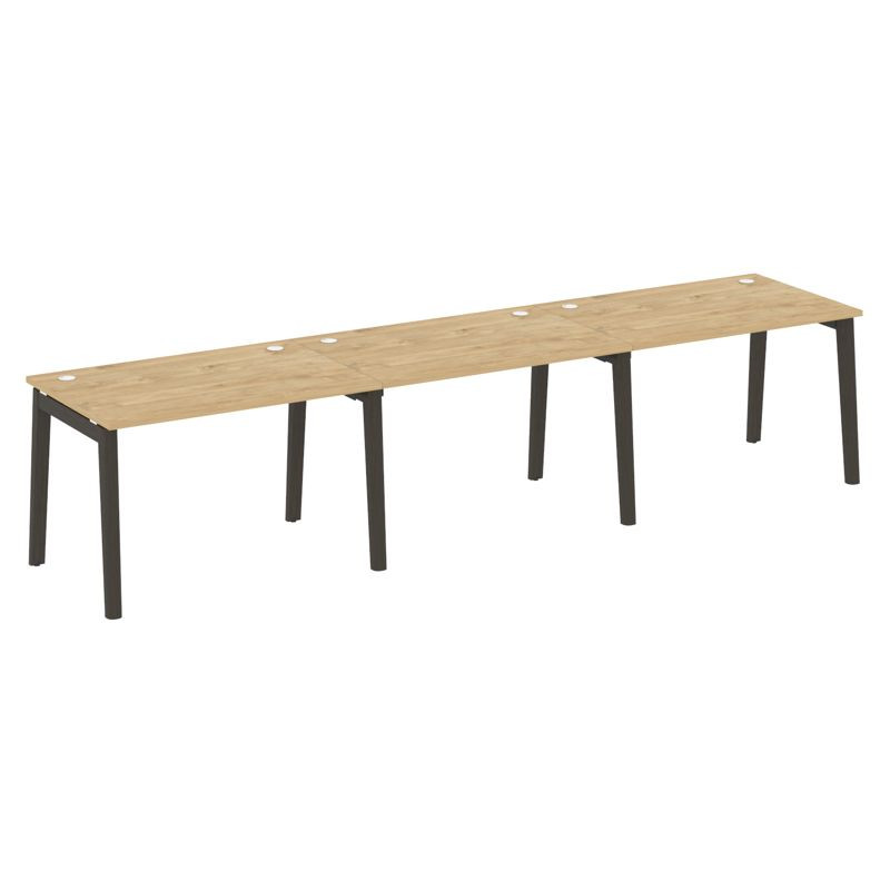 Onix Wood Рабочая станция OW.RS-3.2.8 Тиквуд Светлый/Дуб Темный/Металл Антрацит 3540*800*750