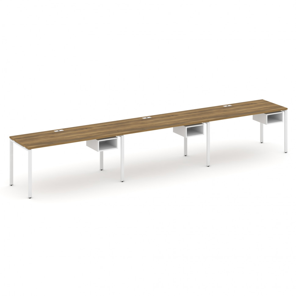 Concept Рабочая станция односторонняя с подвес. тумбами 3 места CN.ORS-124 Сандал Янтарный/Белый Бри