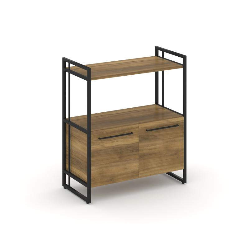 Rift Шкаф 2 ниши широкий RF.SS-22 Сандал Янтарный/Металл Черный/Черный Ручки 798*396*924