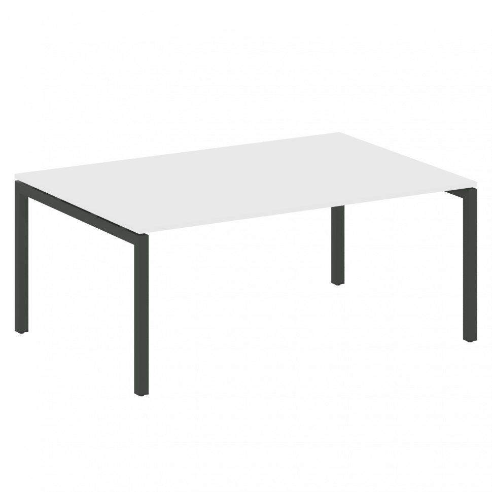 Metal System Quattro Переговорный стол (1 столешница) на П-образном м/к 50БП.ПРГ-1.5 Белый/Металл Ан
