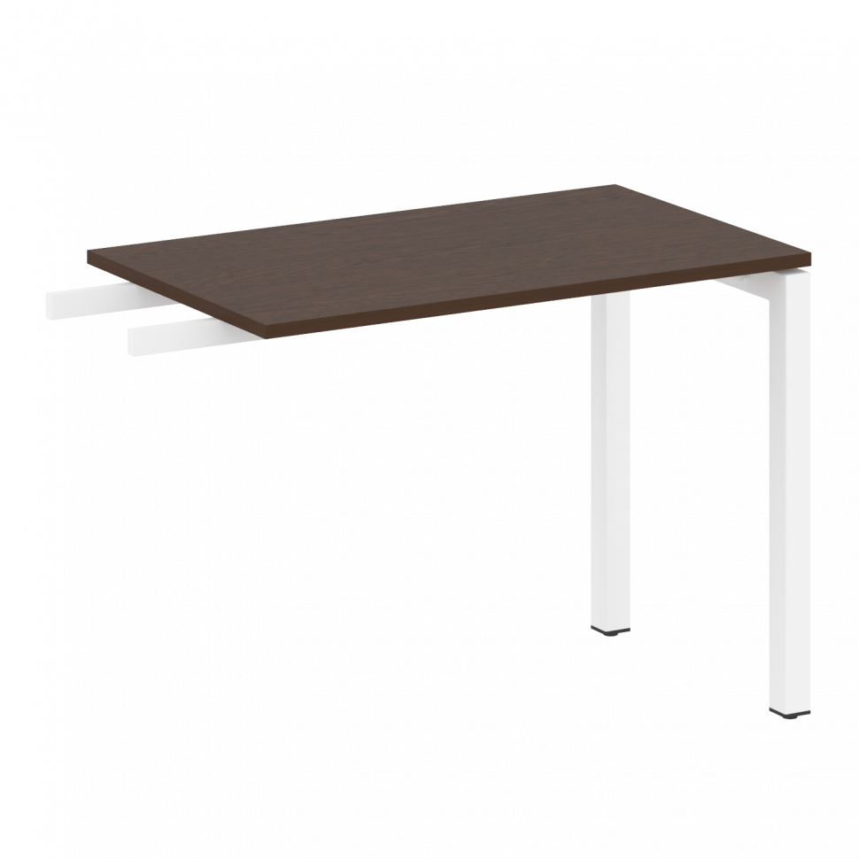 Metal System Quattro Приставной элемент на П-образном м/к 50БП.ПР-3 Венге Цаво/Металл Белый 1000*600