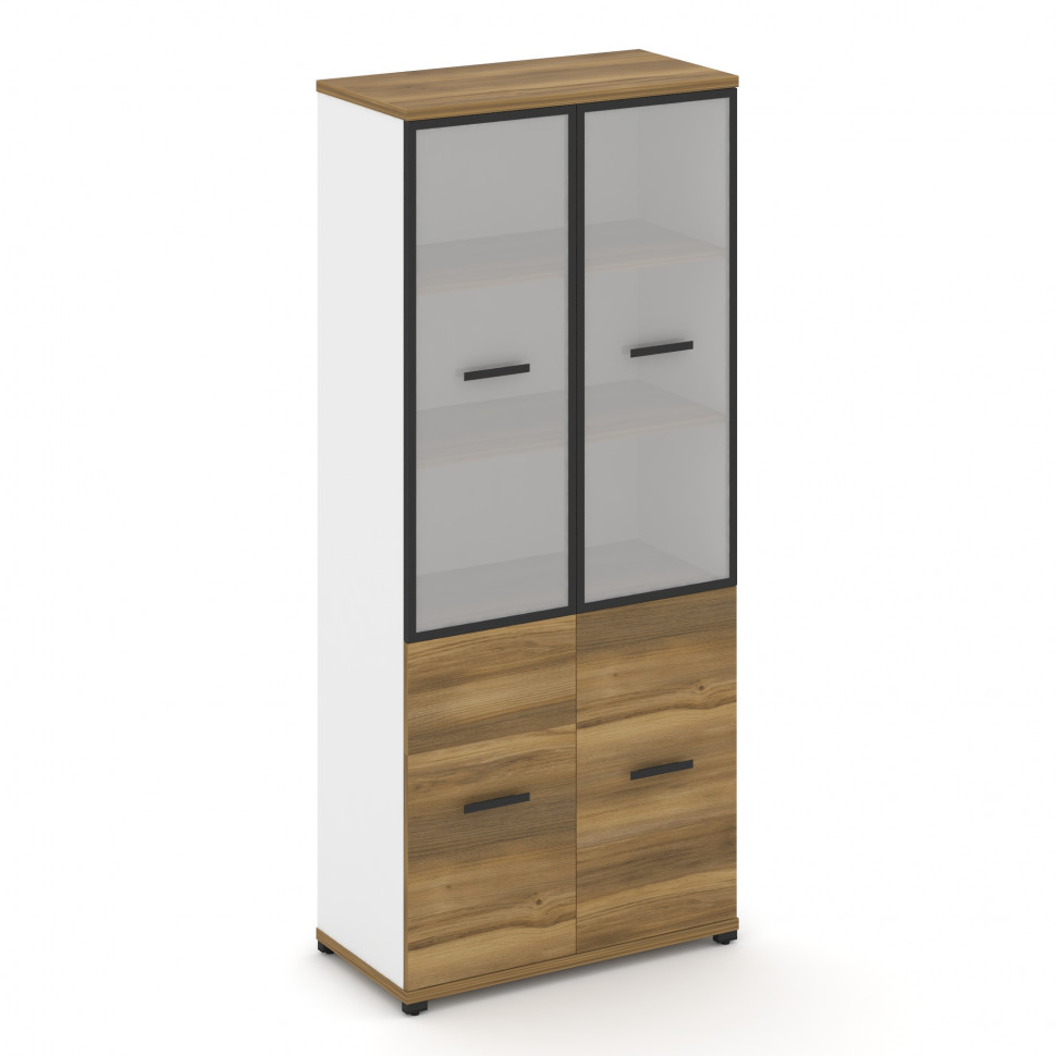 Concept Шкаф 1 широкая секция, 5 ниш CN.STS-512 RMB B Сандал Янтарный/Белый Бриллиант/Металл Черный/