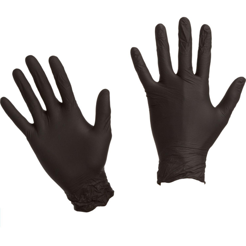 Перчатки однораз. PACLAN нитрил неопудренные черные 407780 р.M 50шт/уп,ПС