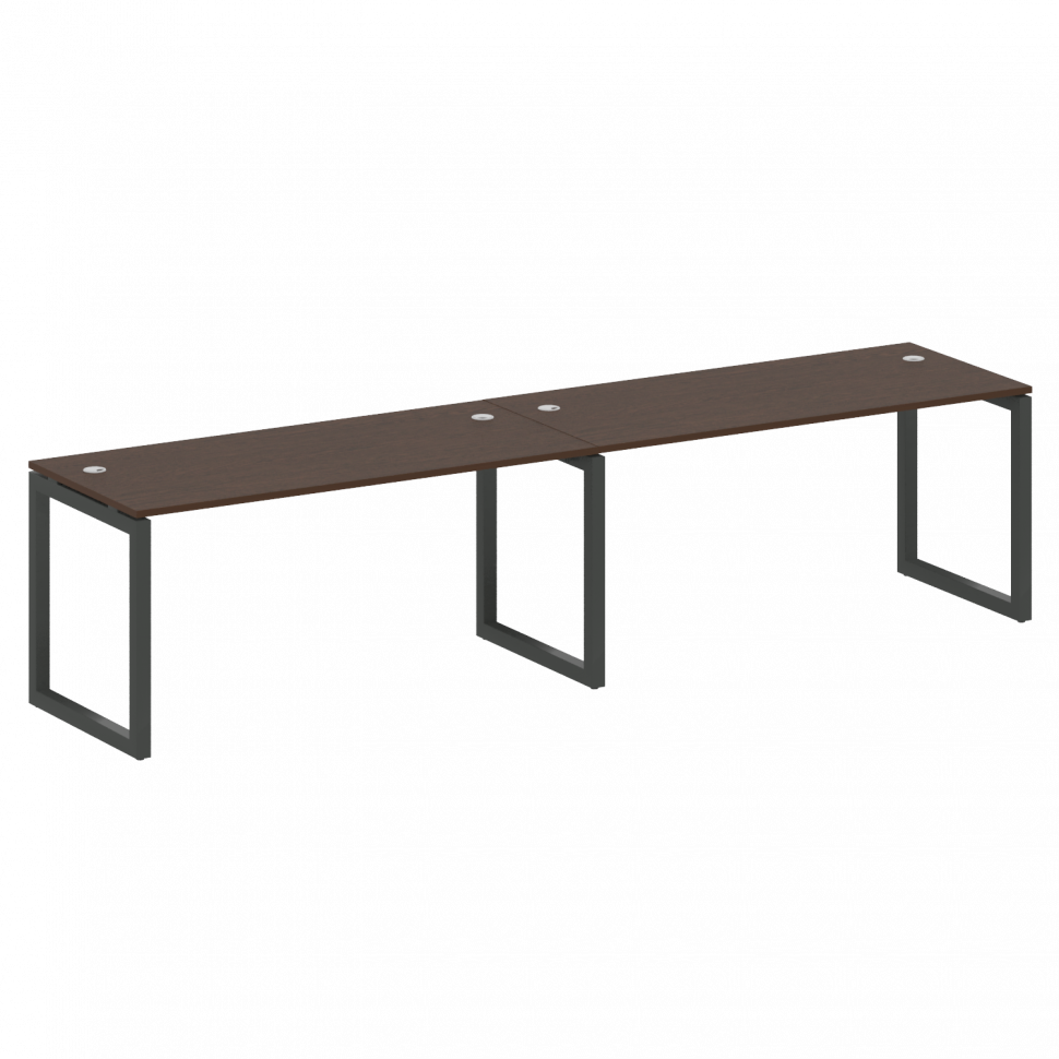 Metal System Quattro Рабочая станция на 2 места на О-образном м/к 50БО.СМ-2.4 Венге Цаво/Металл Антр