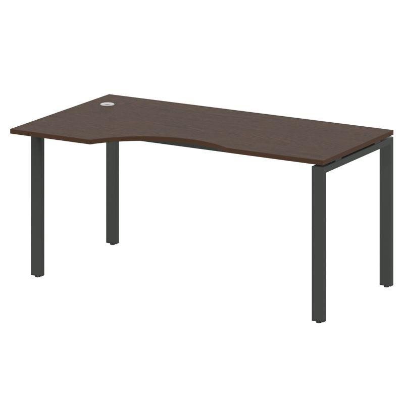 Metal System Стол криволинейный левый на П-образном м/к БП.СА-1 (L) Венге Цаво/Металл Антрацит 1600* Metal System Стол криволинейный левый на П-образном м/к БП.СА-1 (L) Венге Цаво/Металл Антрацит 1600*