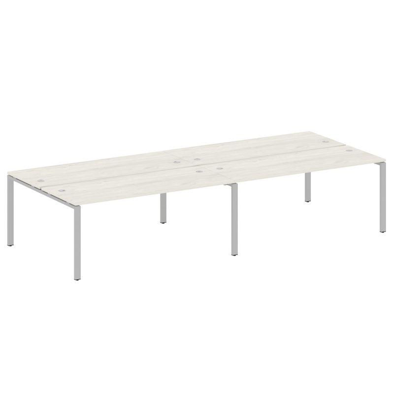 Metal System Рабочая станция на 4 места на П-образном м/к БП.СМ-4.5 Дуб Наварра/Металл Серый 3600*14 Metal System Рабочая станция на 4 места на П-образном м/к БП.СМ-4.5 Дуб Наварра/Металл Серый 3600*14