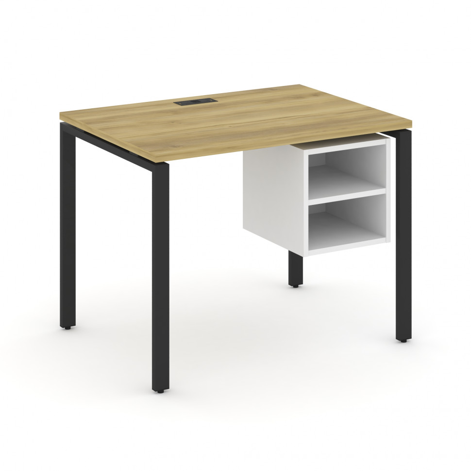 Concept Стол рабочий с подвесной тумбой с 2 открытыми нишами CN.SP-105 Дуб Винченцо/Белый Бриллиант/