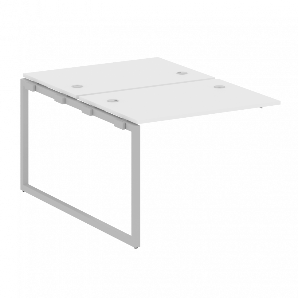 Metal System Quattro Проходной элемент рабочей станции на О-образном м/к 40БО.ПРС-СП-2.1 Белый/Метал