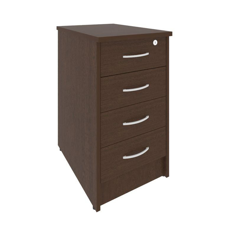 Riva Тумба приставная с фолдингом (4 ящика, с замком) А.ТП-4.1F-S Венге Цаво 412*600*750 Riva Тумба приставная с фолдингом (4 ящика, с замком) А.ТП-4.1F-S Венге Цаво 412*600*750