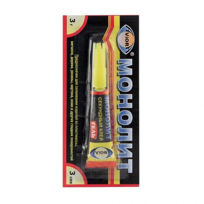 Клей МОНОЛИТ Супер Гель 3 г(403-202) Клей МОНОЛИТ Супер Гель 3 г(403-202)