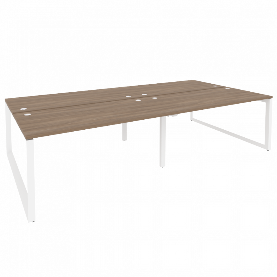 Onix Рабочая станция на О-образном м/к O.MO-D.RS-4.4.8 Дуб Аризона/Металл Белый 3160*1635*750