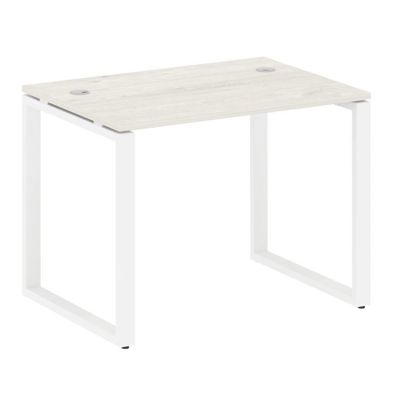 Metal System Стол письменный на О-образном м/к БО.СП-1 Дуб Наварра/Металл Белый 1000*720*750