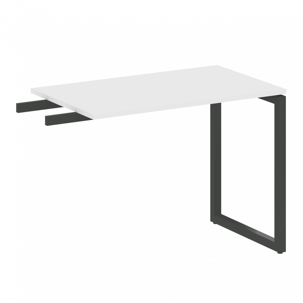 Metal System Quattro Приставной элемент на О-образном м/к 40БО.ПР-3 Белый/Металл Антрацит 1000*600*7