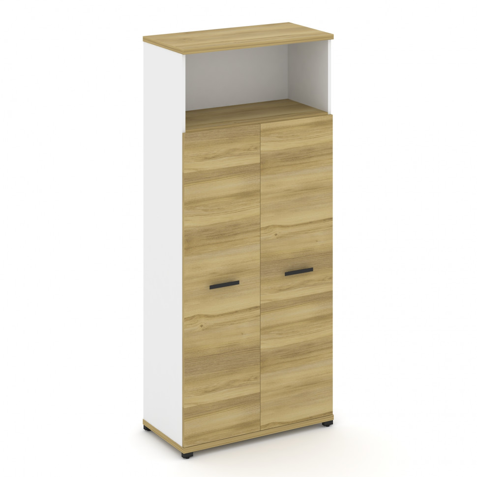 Concept Шкаф 1 широкая секция, 5 ниш CN.STS-516 B Дуб Винченцо/Белый Бриллиант/Металл Черный 836*420