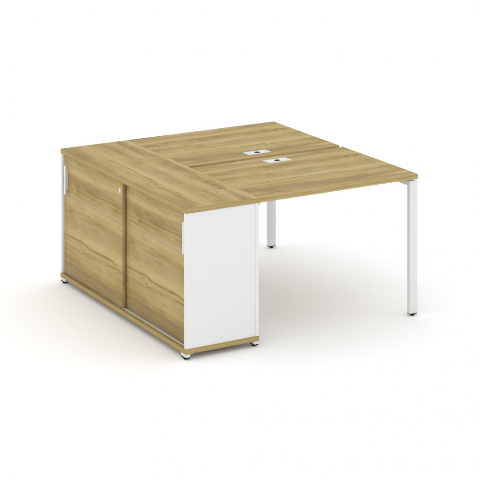 Concept Рабочая станция с опорным шкафом-купе CN.DRS-233 W Дуб Винченцо/Белый Бриллиант/Металл Белый Concept Рабочая станция с опорным шкафом-купе CN.DRS-233 W Дуб Винченцо/Белый Бриллиант/Металл Белый
