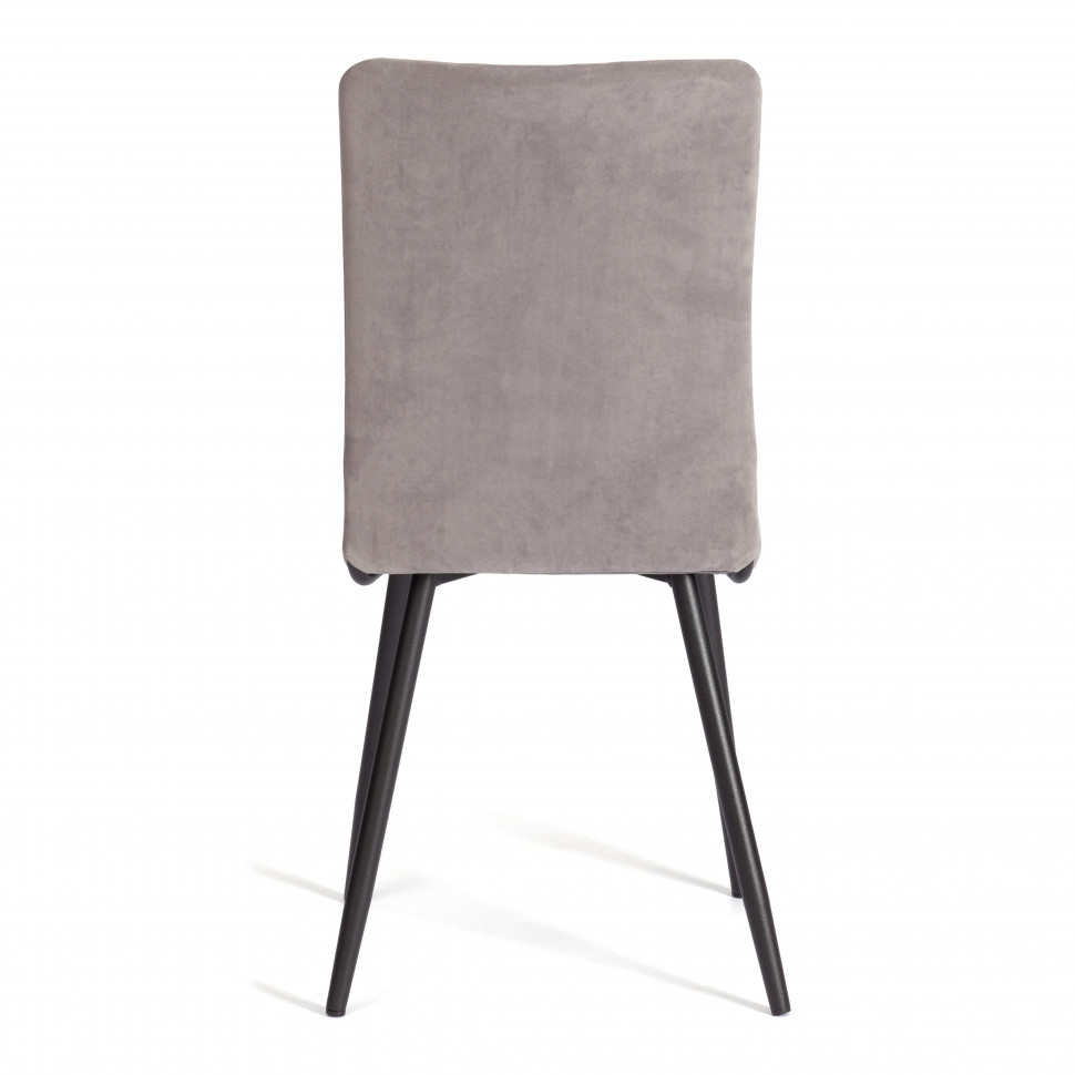 Стул обеденный La Rousse (2 шт. в упаковке) NEW, велюр, серый/чёрный, 29, 45х55х93 см