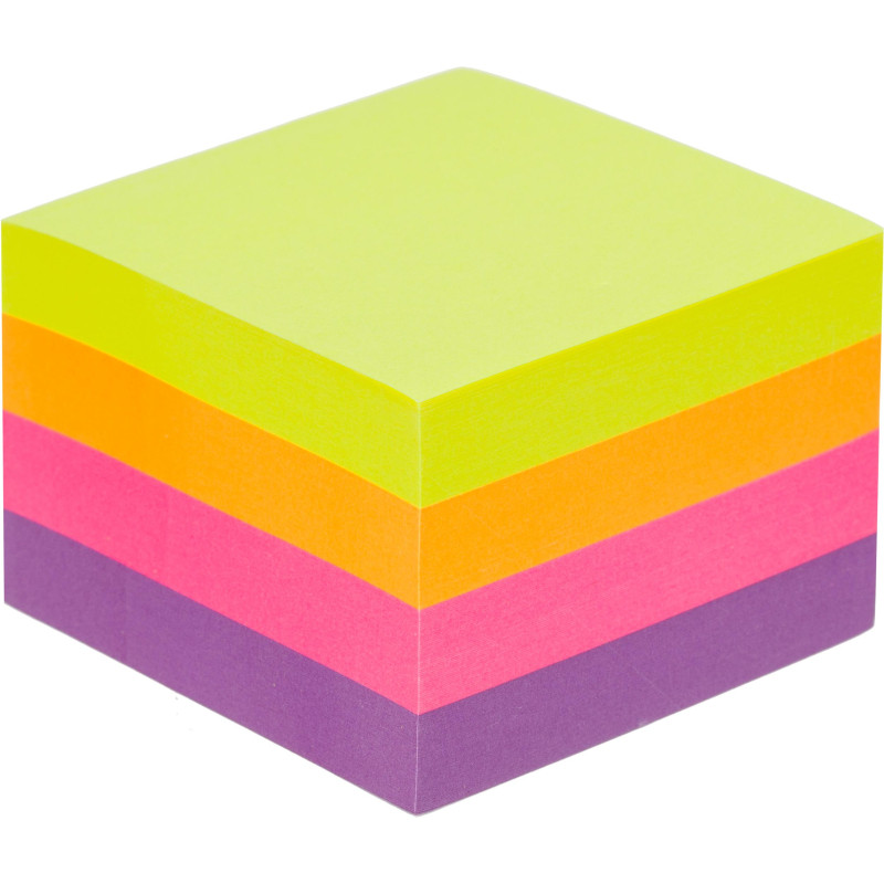 Стикеры Attache Selection куб 51х51, неон-3 4 цвета 400 л