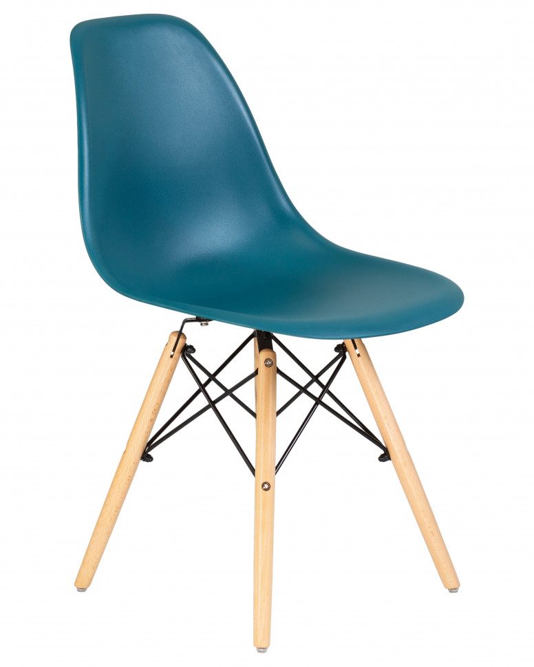 Стул обеденный DOBRIN DSW, ножки светлый бук, цвет морской волны (G-05)