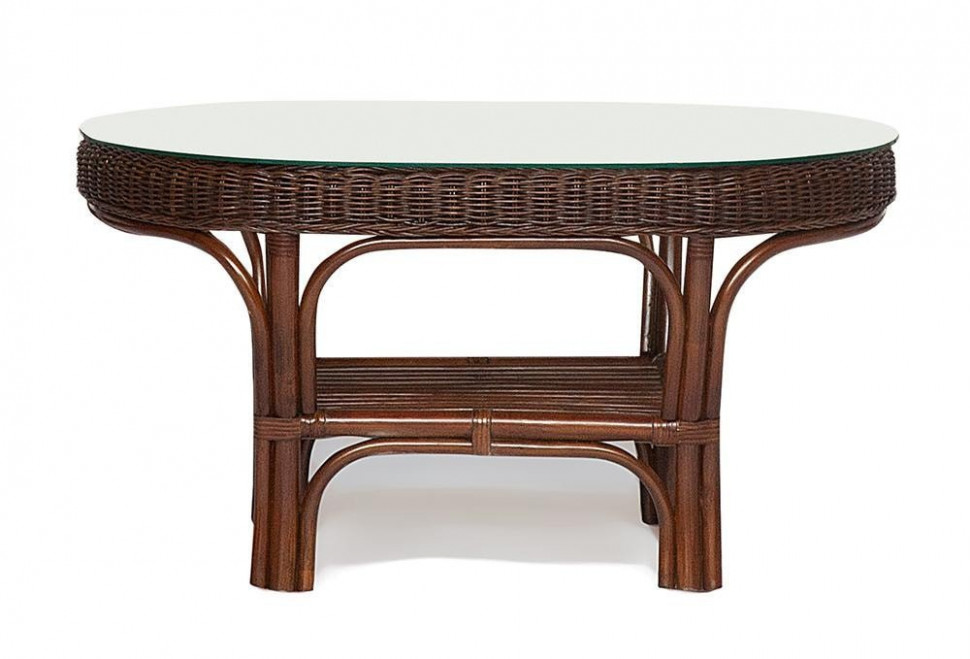 Комплект для отдыха "Andrea/Андреа" (диван + 2 кресла + журн. столик со стеклом + подушки) пекан античн. орех, ткань рубчик, цвет кремовый