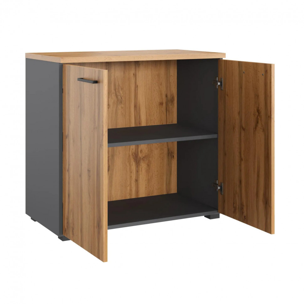 Стеллаж для документов низкий К-Loft 241H004 выс 738 дуб натур./графит