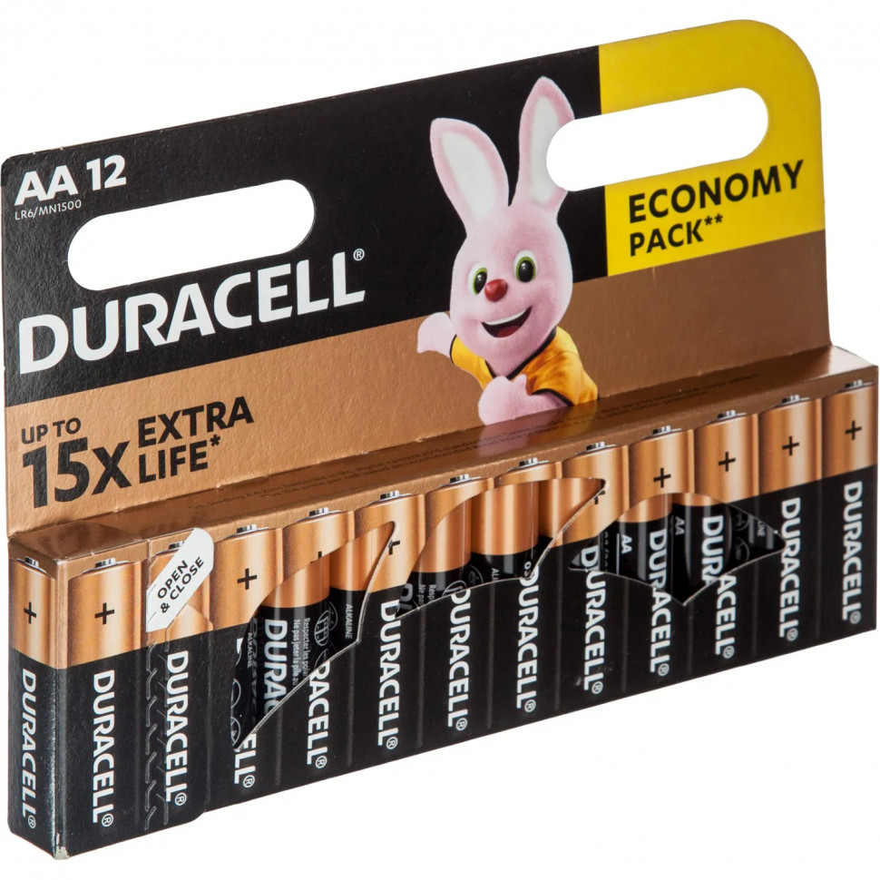 Батарейка AA DURACELL Basic LR6-12BL MN1500, 12 шт/уп
