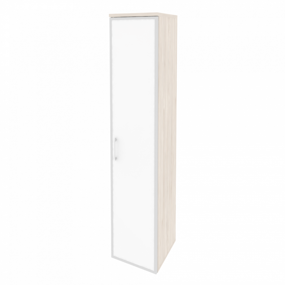 Onix Шкаф высокий узкий правый O.SU-1.10 R (R) white Денвер Светлый/Стекло White 400*420*1977 Onix Шкаф высокий узкий правый O.SU-1.10 R (R) white Денвер Светлый/Стекло White 400*420*1977