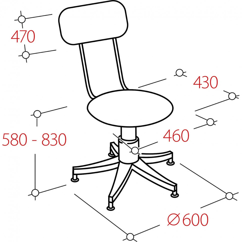 Кресло кассира UN_Regal gtsN3 ring base, вы с.база,ткань черная С-11x